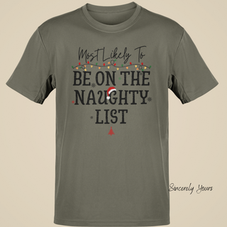 Family Holiday / Christmas Funny Matching Custom - Most Likely To Unisex Shirts