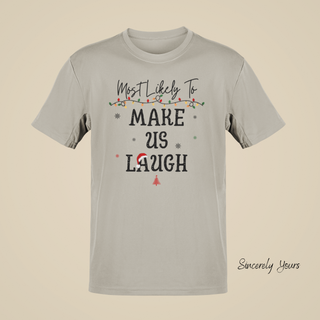 Family Holiday / Christmas Funny Matching Custom - Most Likely To Unisex Shirts
