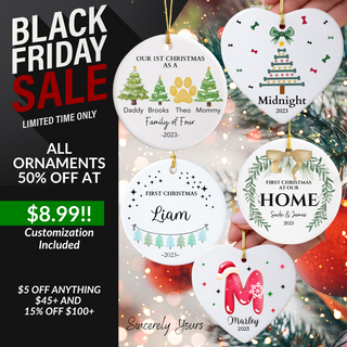 Dear Daddy -  Baby in Tummy  | Christmas Ornament