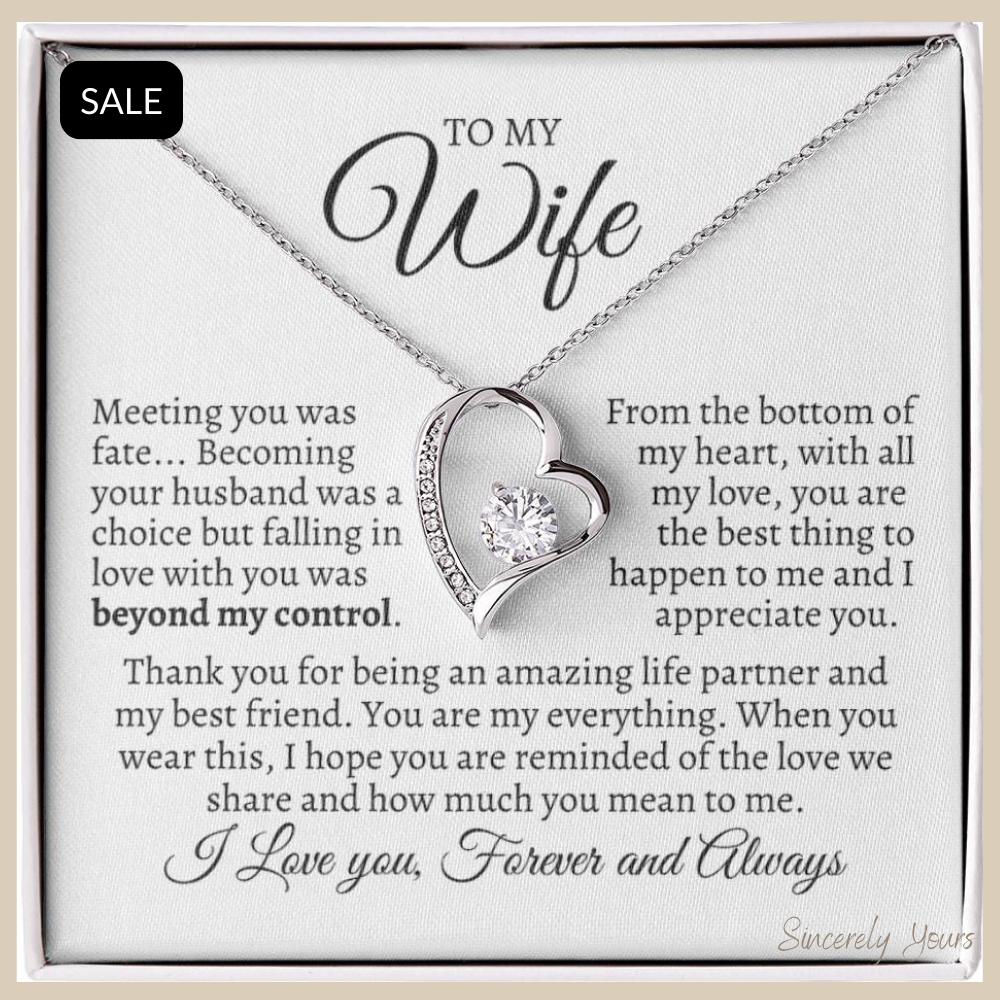 To My Wife - Thank You for being an amazing life partner - Necklace Gi ...