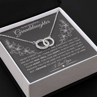 To My Beautiful Granddaughter | Never Forget That I love You - Perfect Pair Necklace