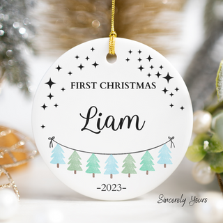 Baby First Christmas Personalized Ornament