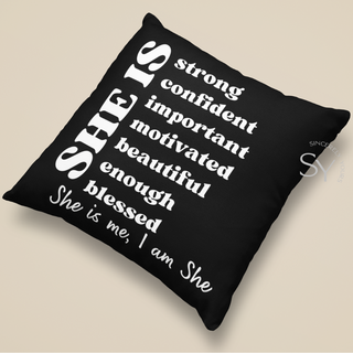 She Is Me, I Am She - Affirmation Throw Pillow