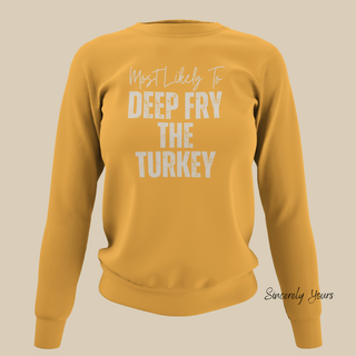 Family Thanksgiving / Friendsgiving Funny Matching Most Likely To - Unisex Shirts