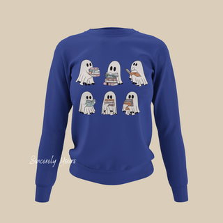 Ghosts Reading Halloween Sweatshirt