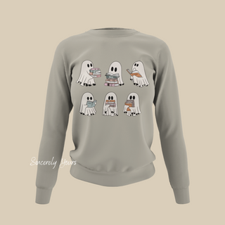 Ghosts Reading Halloween Sweatshirt