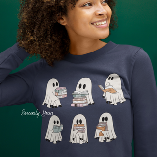 Ghosts Reading Halloween Sweatshirt