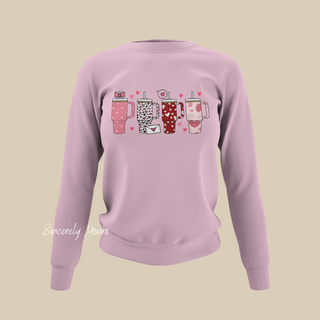 Valentine's Day Tumbler Sweatshirt and Tee