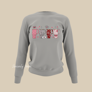 Valentine's Day Tumbler Sweatshirt and Tee