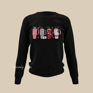 Valentine's Day Tumbler Sweatshirt and Tee