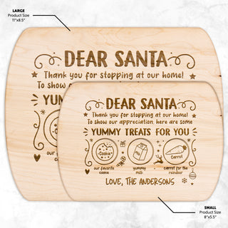 Dear Santa Yummy Treats for You Personalized Tray | Christmas Eve Treats for Santa