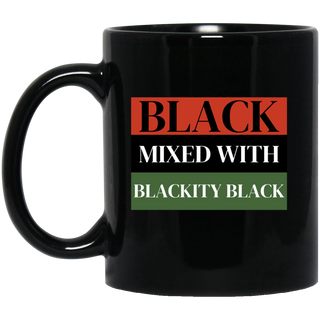 Black Mixed with Blackity Black 11 oz. Black Mug