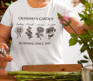 Custom Birth Month Garden T-Shirt