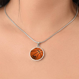Custom Basketball Player Number Pendant & Necklace