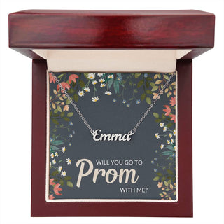 Will You Go To Prom With Me? | Personalized Name Necklace