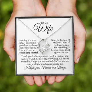 To My Wife - Thank You for being an amazing life partner - Necklace Gift