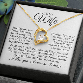 To My Wife - Thank You for being an amazing life partner - Necklace Gift
