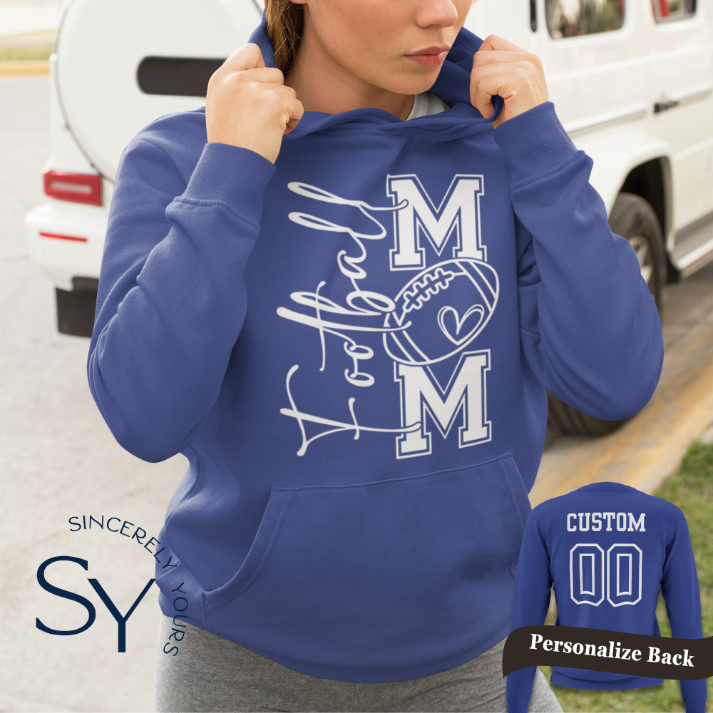 Personalized football mom hoodie online
