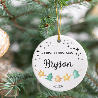 Baby First Christmas Personalized Ornament
