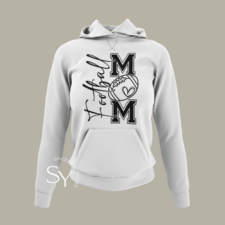 Football Mom Heart Hoodies