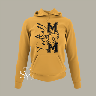 Football Mom Heart Hoodies