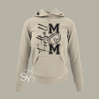 Football Mom Heart Hoodies