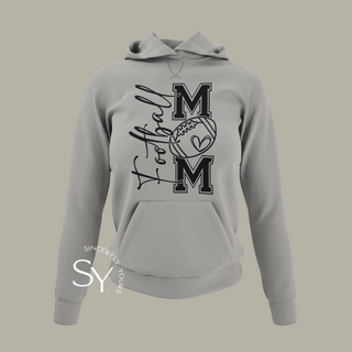 Football Mom Heart Hoodies