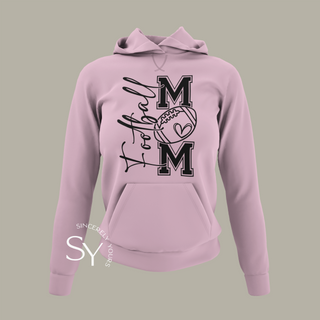 Football Mom Heart Hoodies