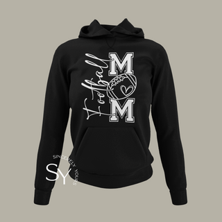 Football Mom Heart Hoodies