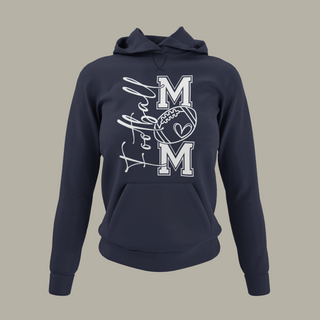 Football Mom Heart Hoodies