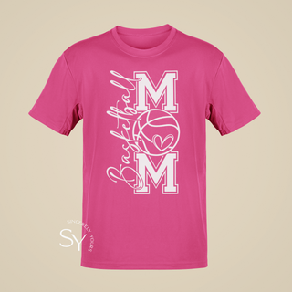 Basketball Mom Heart Tees