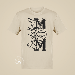 Basketball Mom Heart Tees