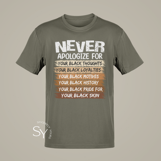 Never Apologize | Melanin Pride Tops