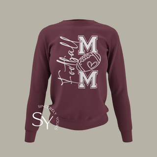 Football Mom Heart - Sweatshirts