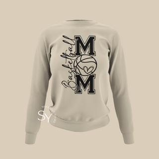 Basketball Mom Heart Sweatshirt