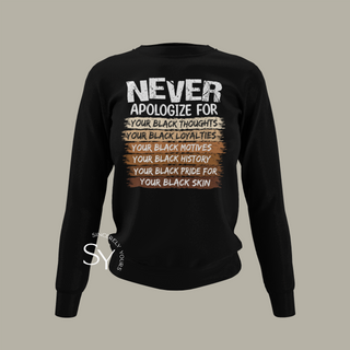 Never Apologize | Melanin Pride Tops