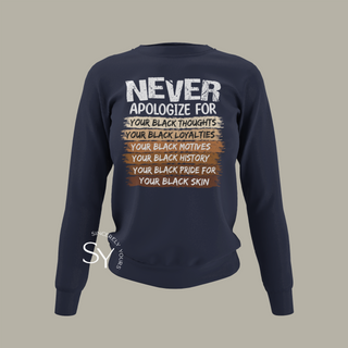 Never Apologize | Melanin Pride Tops