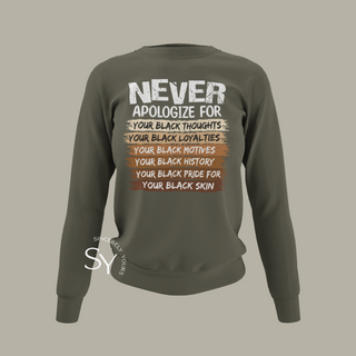 Never Apologize | Melanin Pride Tops