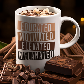 Educated Motivated Elevated Melanated Mugs