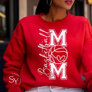 Basketball Mom Heart Sweatshirt