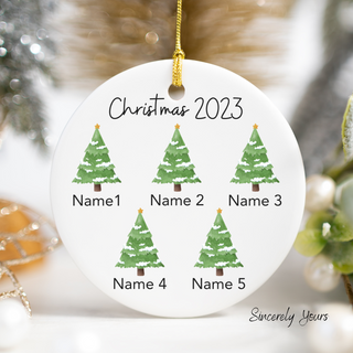 Custom Names Tree Ornament