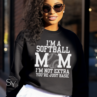 Softball Mom | I'm Not Extra - Hoodies