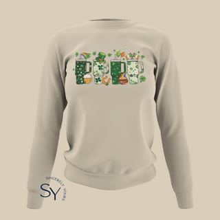 St. Patrick's Day Clover Tumbler Cup Sweatshirt