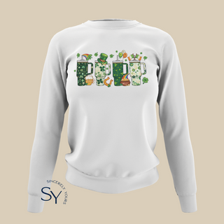 St. Patrick's Day Clover Tumbler Cup Sweatshirt