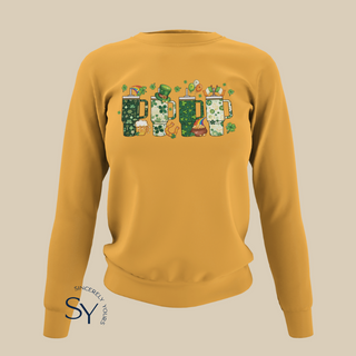 St. Patrick's Day Clover Tumbler Cup Sweatshirt