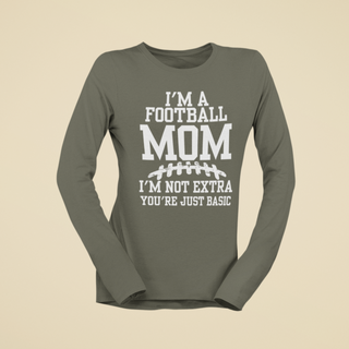 I'm A Football Mom Crewneck Long-sleeve Tee