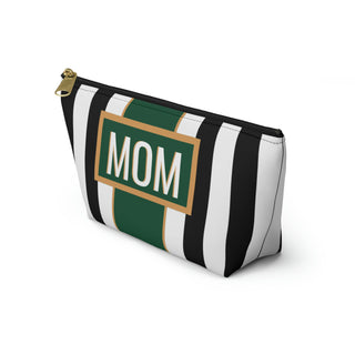 Black & White Stripe Travel Pouch (Customization Available)