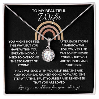 To My Beautiful Wife | You Are Strong - Eternal Hope Necklace