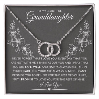 To My Beautiful Granddaughter | Never Forget That I love You - Perfect Pair Necklace