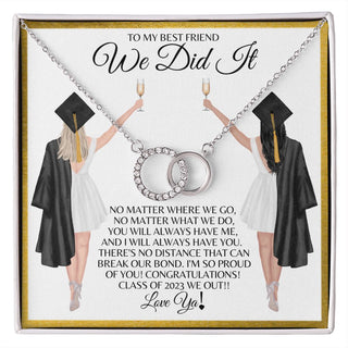 To My Best Friend | College Graduation Gift | Perfect Pair Necklace